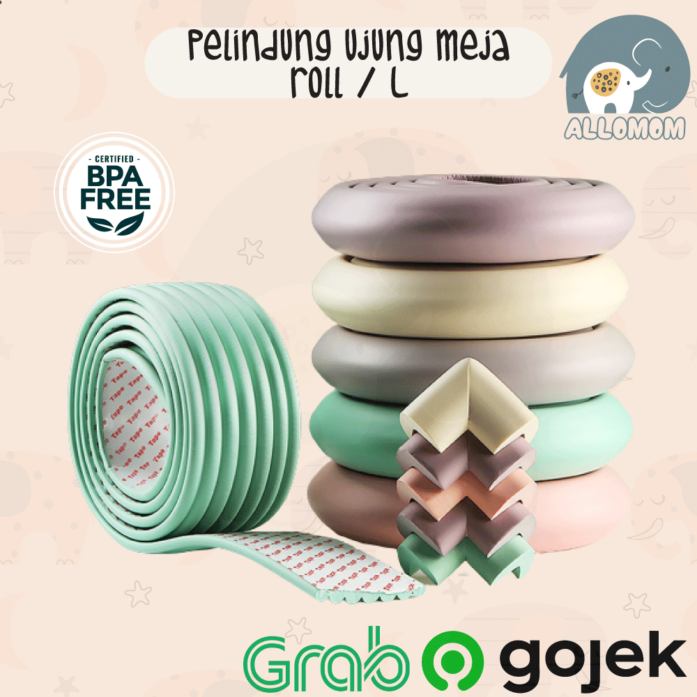 ( IMPORT ) Pelindung / Pengaman Ujung / Sudut Meja Toddler Bayi Aman Karet Safety Table Corner