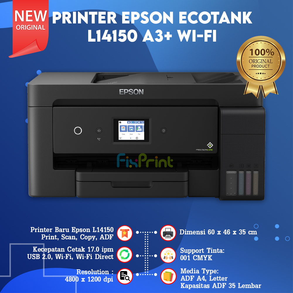 Printer Epson L14150 A3+ Wide Format Print Scan Copy WiFi Tinta 001