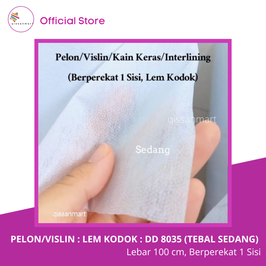 Vislin/Pelon KODOK : DD 8035, TEBAL SEDANG, Ukuran 100 x 100 Cm