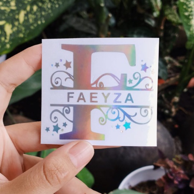 

Stiker Label Nama Cutting Initial Tahan Air Waterproof