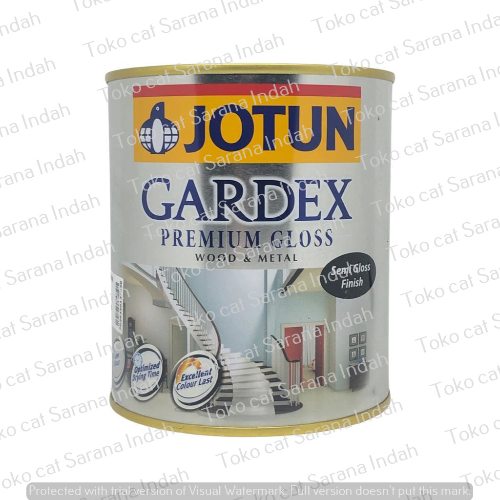 JOTUN GARDEX PREMIUM Gloss / Semi Gloss RAL 9003 - Signal White 1LT / 1KG CAT KAYU DAN BESI cat jotu