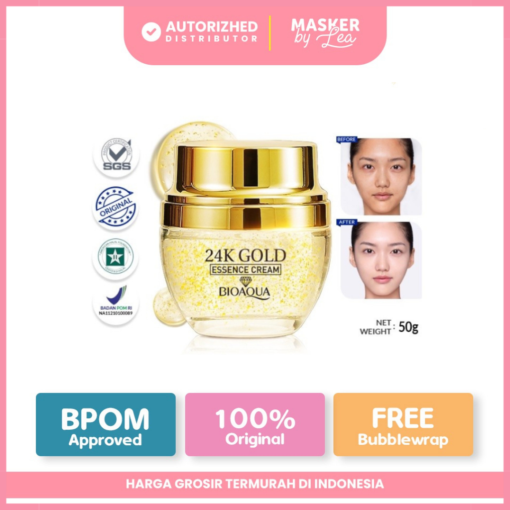 BIOAQUA 24K Gold Essence Cream Original 50g BPOM