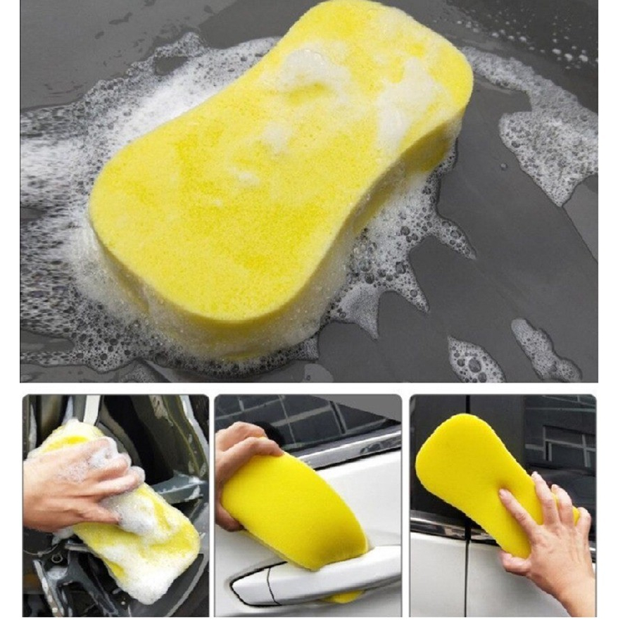 Sponge Busa Cuci Mobil Motor Piring Kuning Busa Foam Wash Tebal Spon