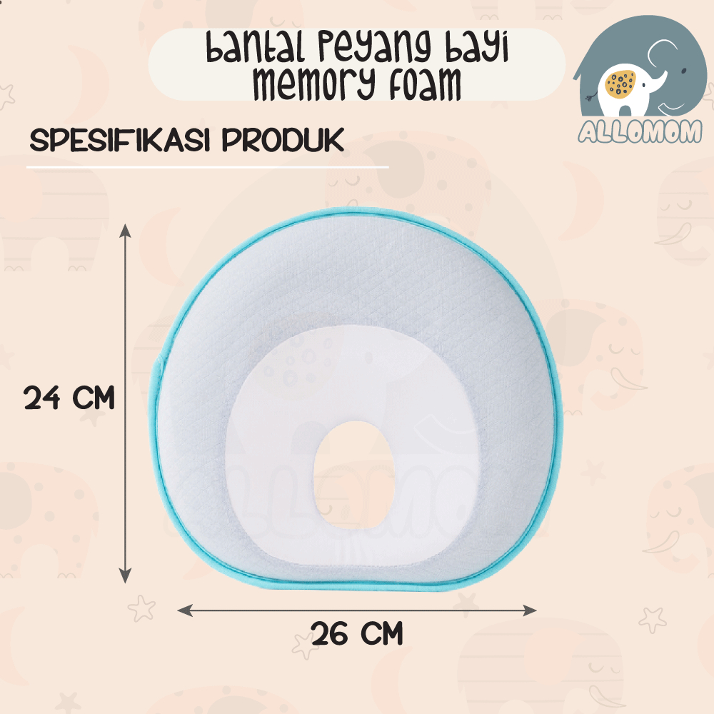 ( IMPORT ) Bantal Bayi Anti Peyang / Baby Newborn Pillow Peang