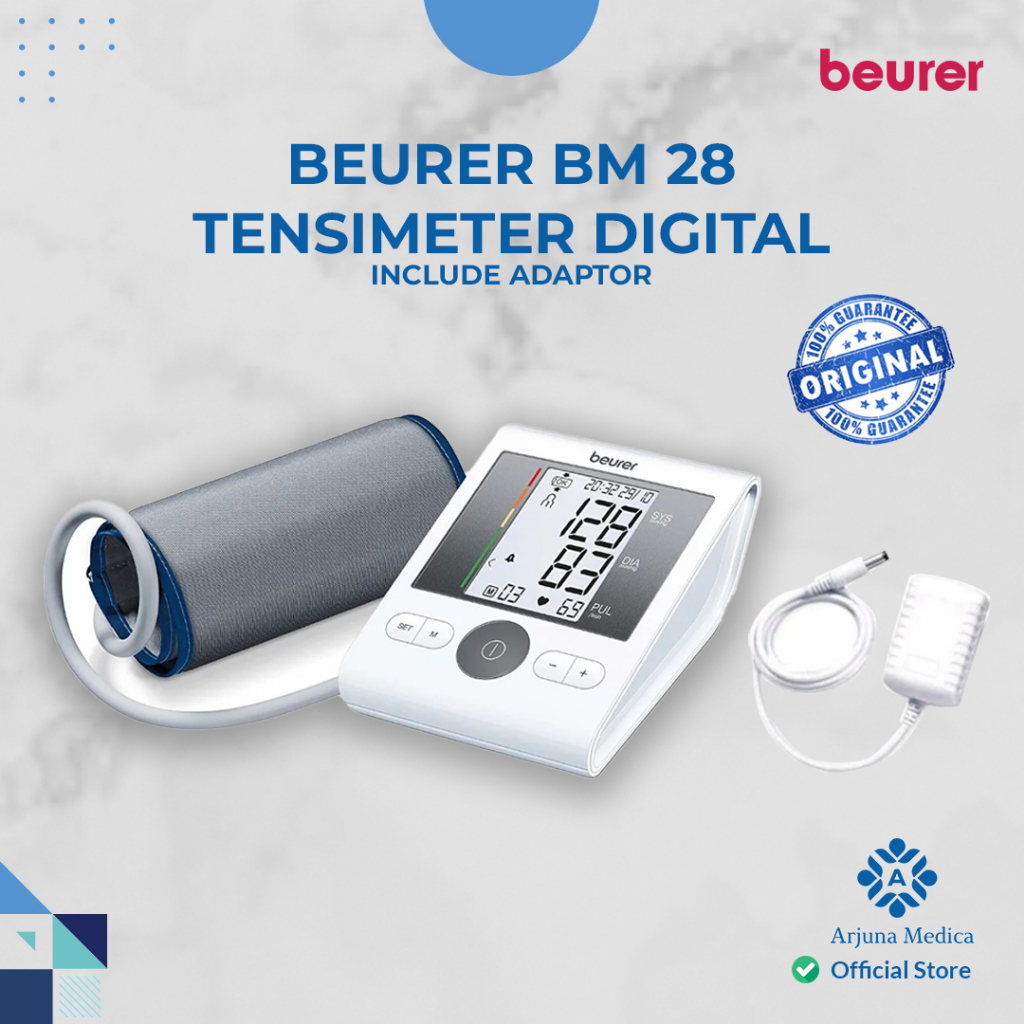 TENSIMETER DIGITAL BEURER BM 28 SUDAH TERMASUK ADAPTOR | Original | Alat Ukur Tekanan Darah