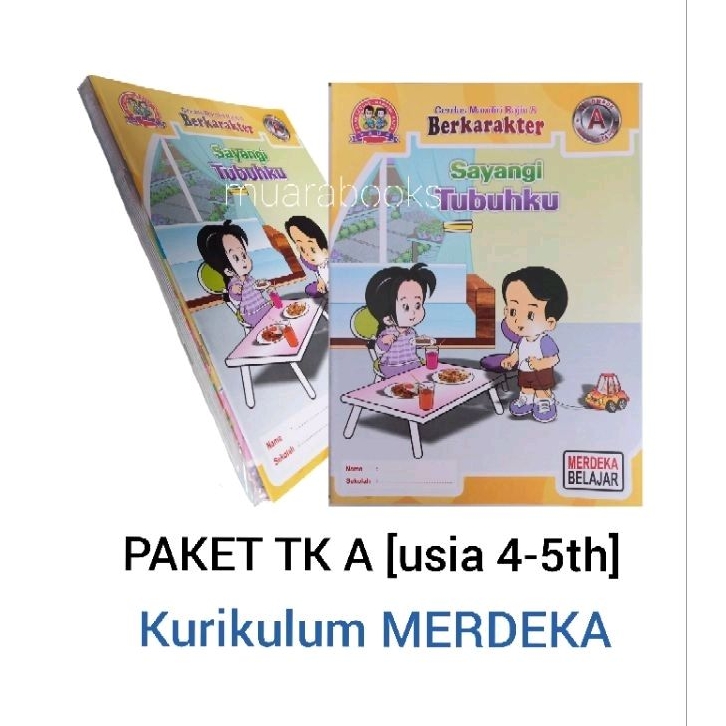 Paket buku TK kelompok A semester 1 dan 2 kurikulum merdeka