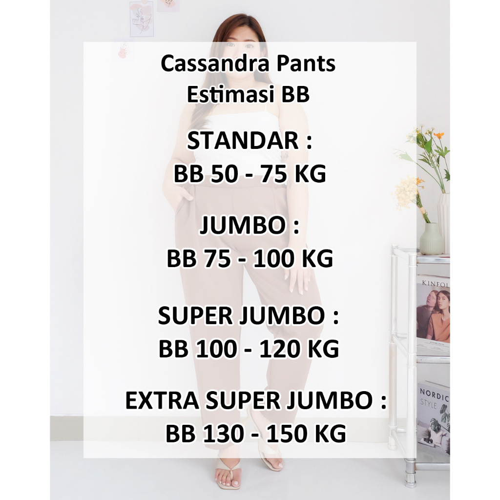 ADEEVA Cassandra Pants Celana Scuba Jumbo