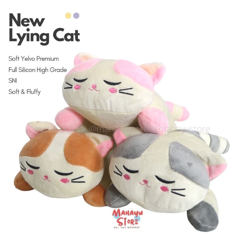 Boneka Kucing Rebah Lying Cat