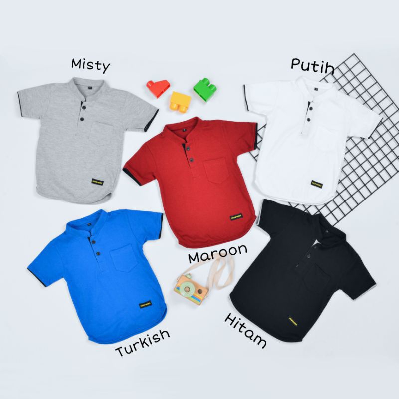 CC- baju Koko anak laki-laki/baju muslim anak laki-laki MALIK series (2-8thn)