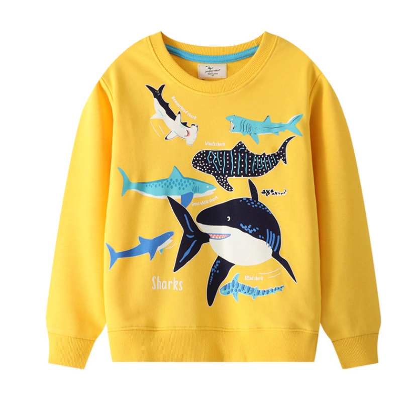 babyfit [3-8thn] sweater anak cowok lengan panjang katun glow in the dark ocean ydm-0404