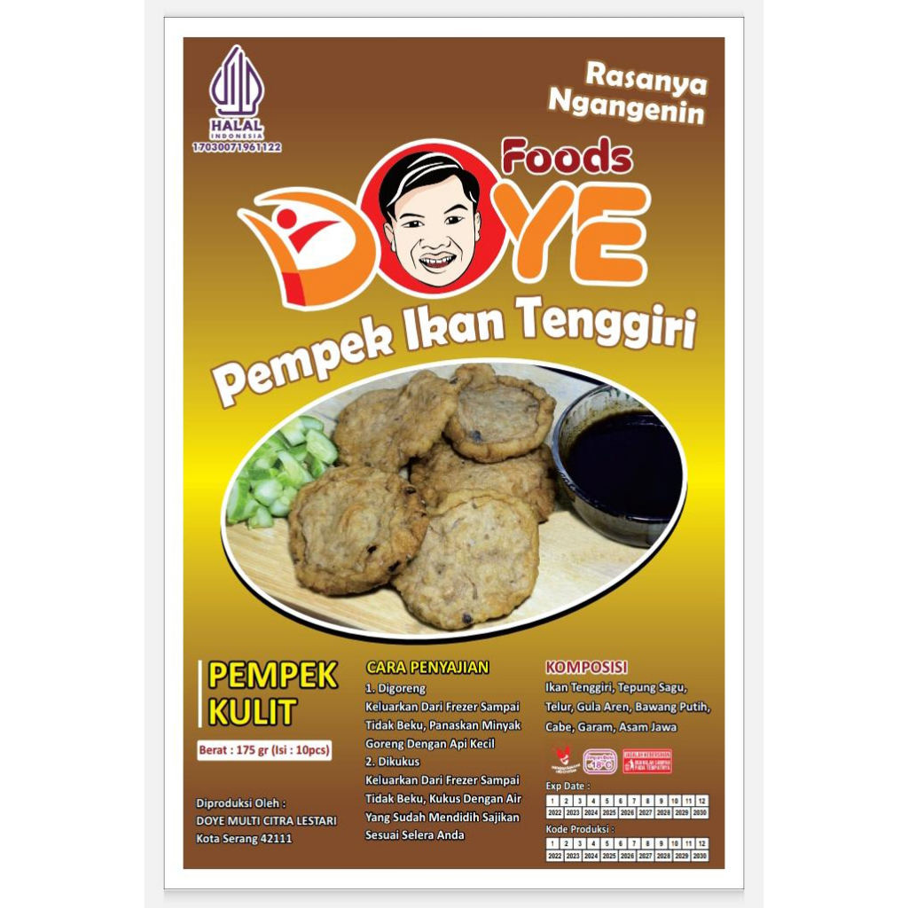 

PEMPEK PALEMBANG PEMPEK IKAN TENGGIRI PEMPEK KULIT DOYE- 175g