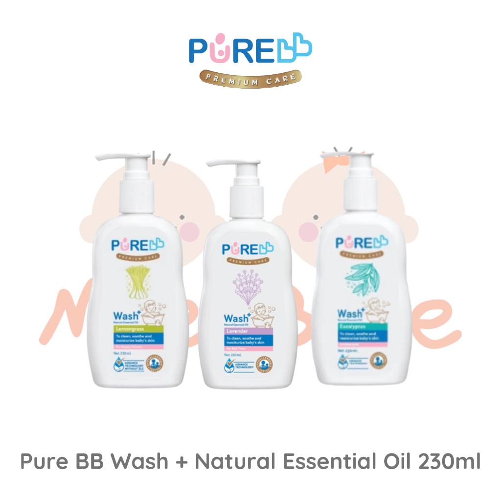 Pure BB Wash Plus Natural Essensial Oil Sabun dan Shampo Anak Bayi 230ml