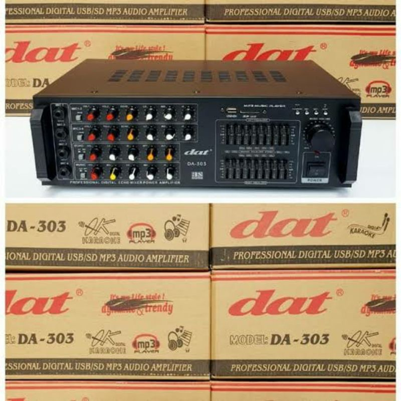 AMPLI DAT EQ DA303 Power Amplifier Bluetooth Karaoke Sound