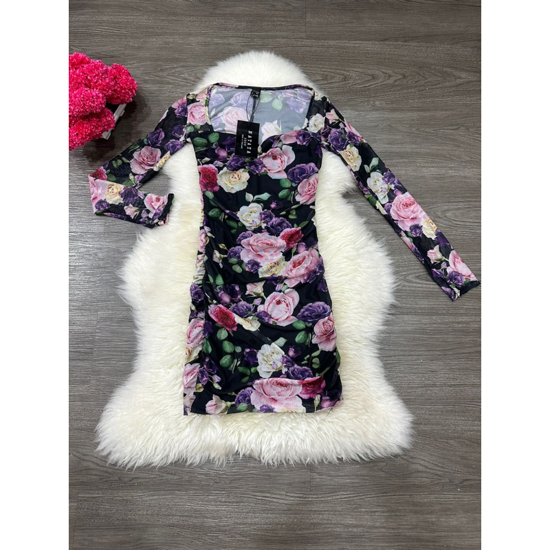 CODE: NT001 dress flower bkk ready stok