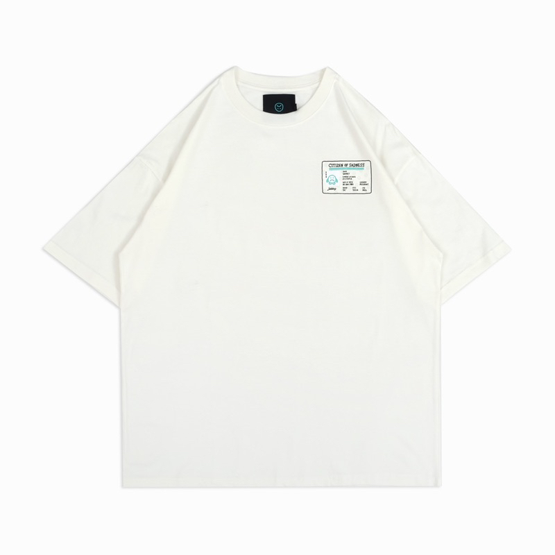 FAITH FADE Absence of Happiness - Identity Crisis Wide Oversized Tee (Broken White)