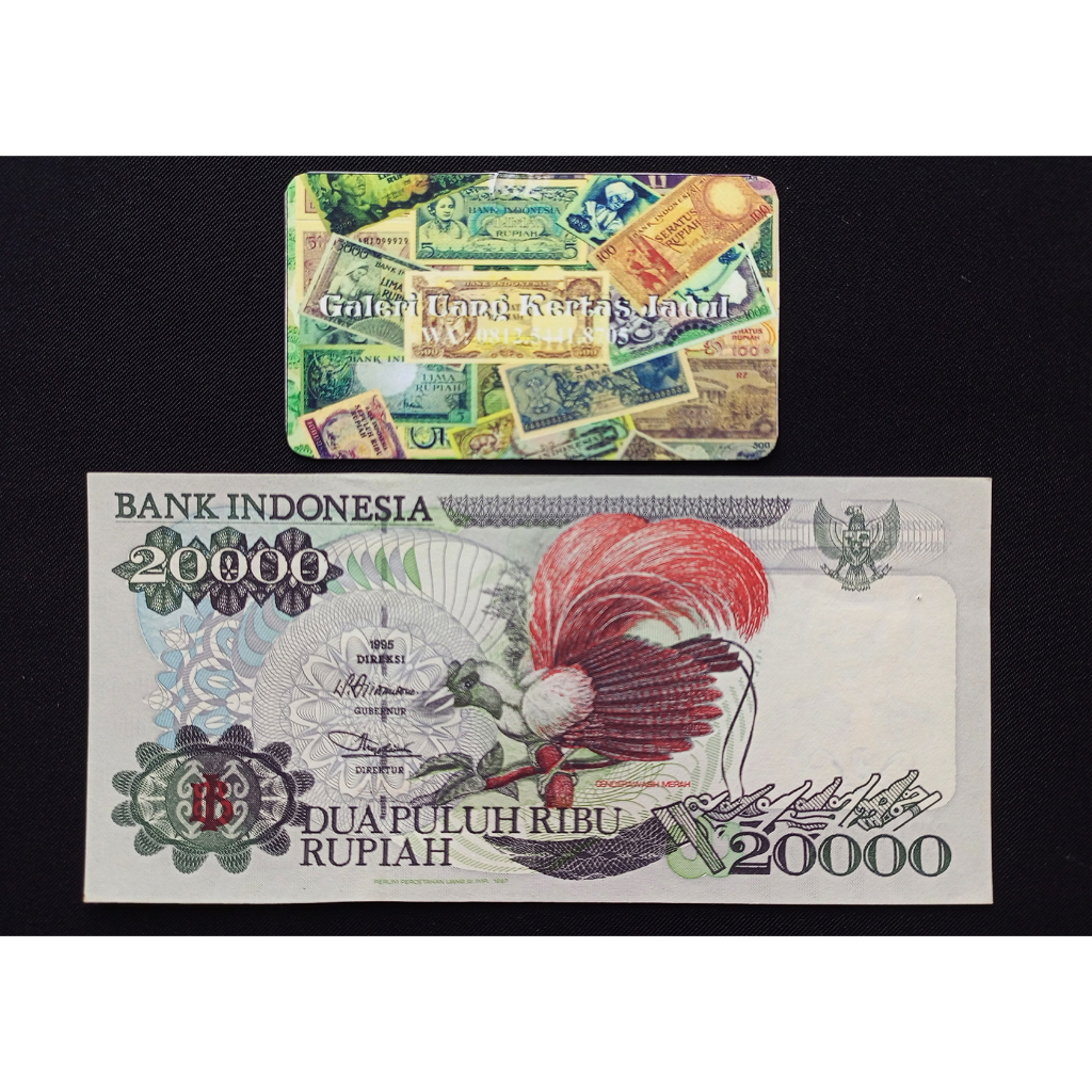 UANG KERTAS JADUL 20 RIBU RUPIAH BURUNG CENDRAWASIH MERAH
