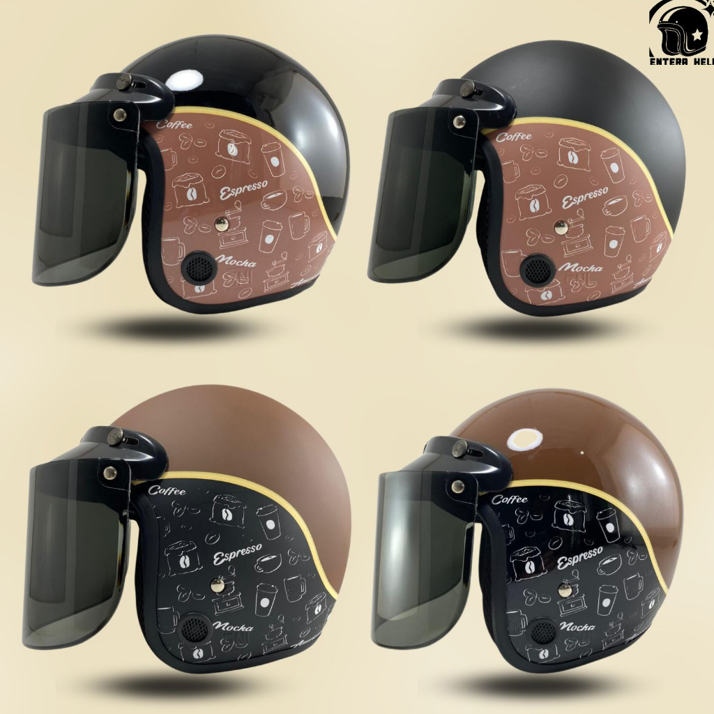 Helm Bogo Dewasa Retro Motor SNI Motif Terbaru Terkini