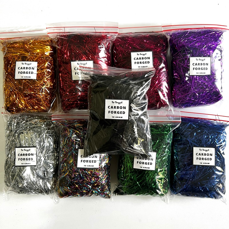 Serat Carbon Forged Isi 10gr Warna Warni Campuran Chopped Serat Premium Metalik Karbon Kevlar Strand