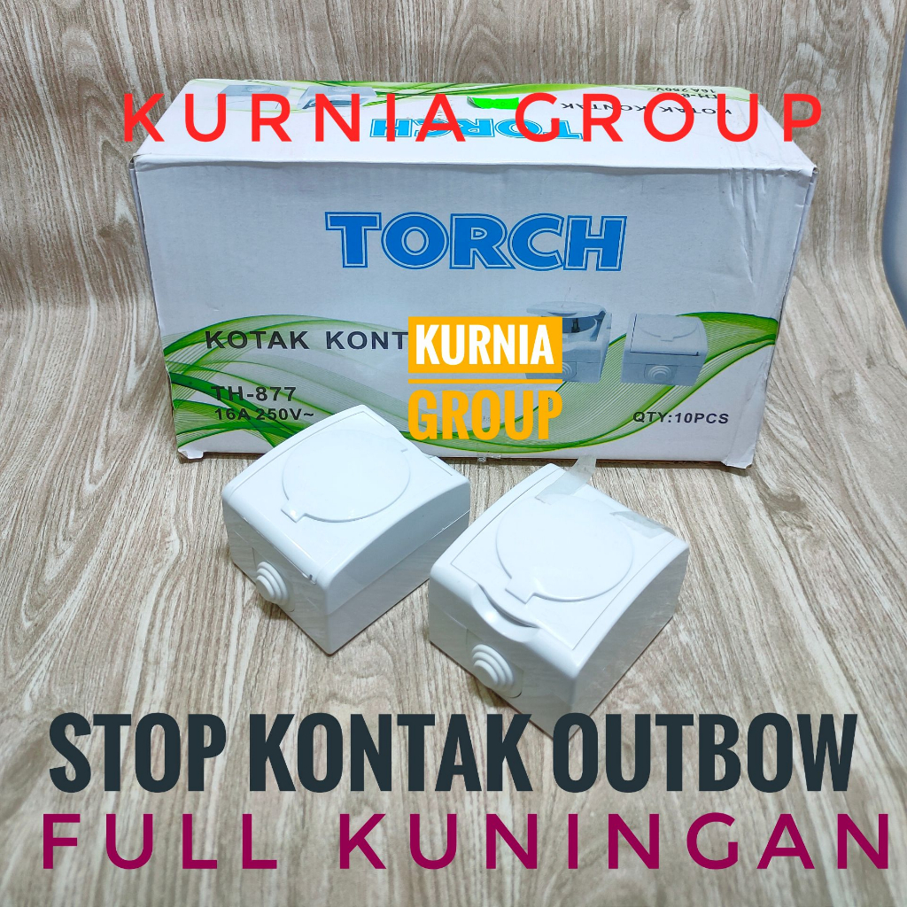 Torch Stop Kontak Outdoor WeatherProof 1 Lubang Outbow Dengan Tutup Anti Air Hujan Waterproof Colokan Luar Ruangan Timbul Tempel Permukaan Cocok Untuk Outdor Bahan Full Kuningan SNI