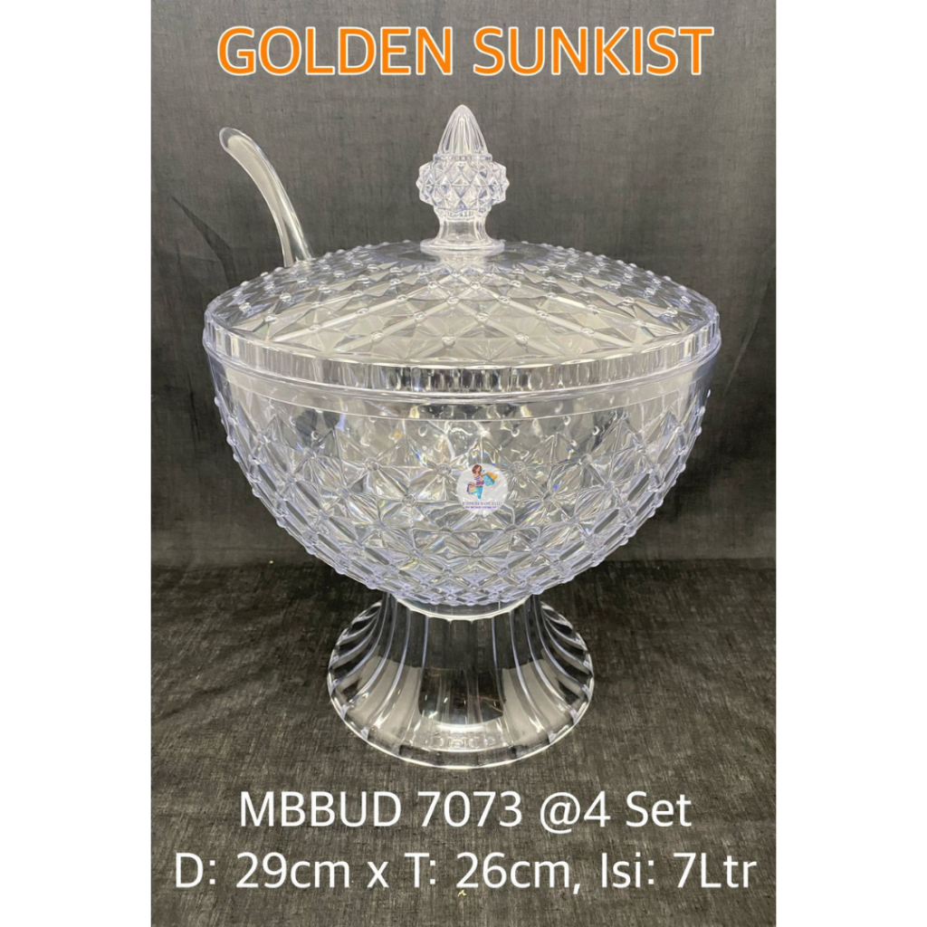 Mangkok Sop Buah Tempat Es Buah Set Gelas MBB 7066 Golden Sunkist