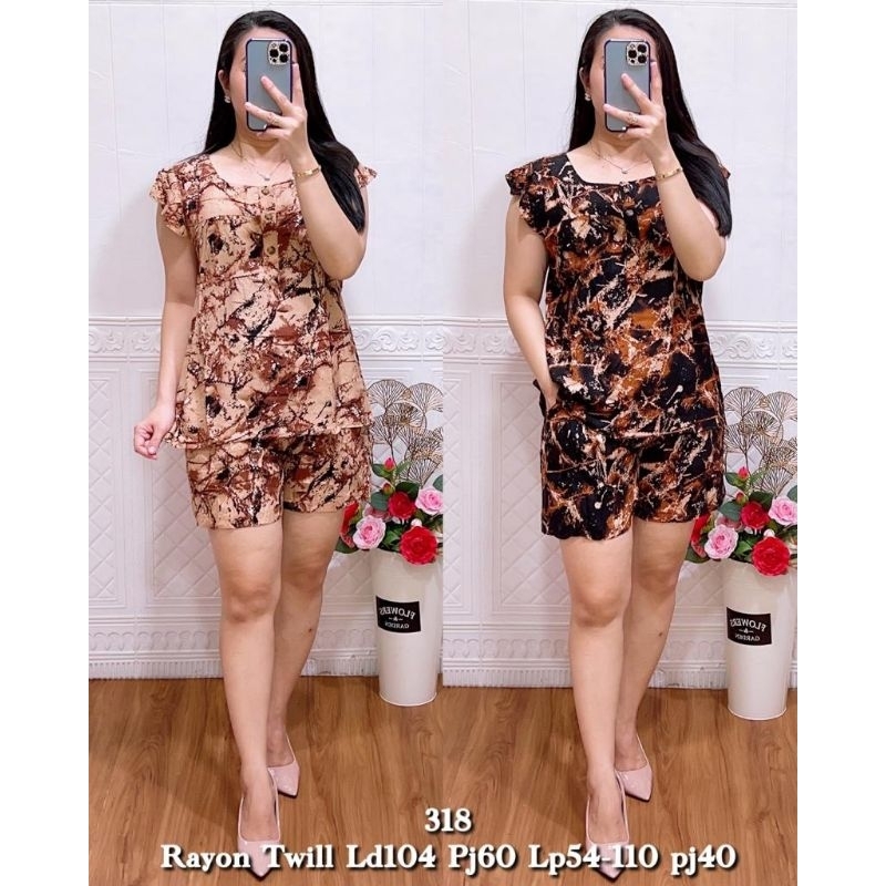 LF 318 SETELAN CANSE MOTIF ABSTRAK RAYON TWILL