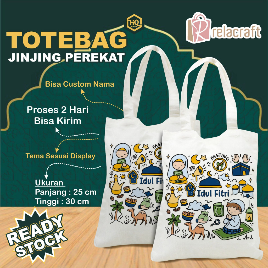 READY STOK/TOTEBAG/25X30 perekat/TALI BLACU/TAS RANSEL/TAS ULANG TAHUN/SOUVENIR TAS/HAMPERS/TAS BLACU/TAS CUSTOM/TAS SOUVENIR/SOUVENIR MURAH/TOTEBAG ULANG TAHUN/RELLA CRAFT