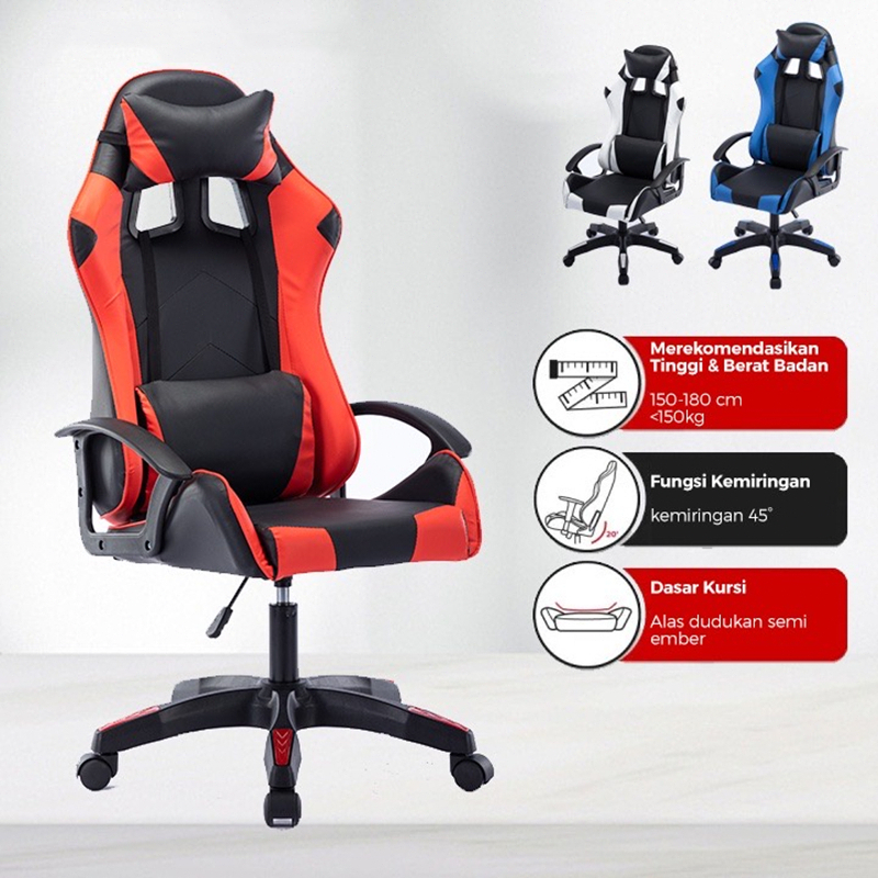 【READY STOCK】Kursi Gaming / Gaming Chair / Kursi Gaming Profesional / Kursi Gaming Santai / Kursi Ergonomis / Kursi Hidrolik