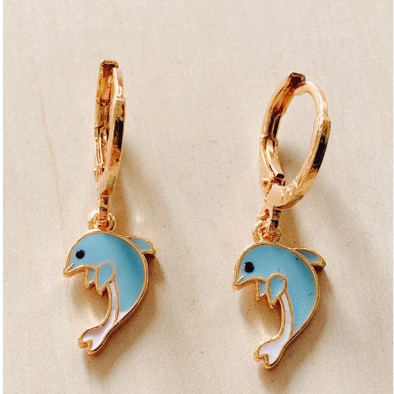 Anting Anak / Giwang Anak Blue Dolphin Gold