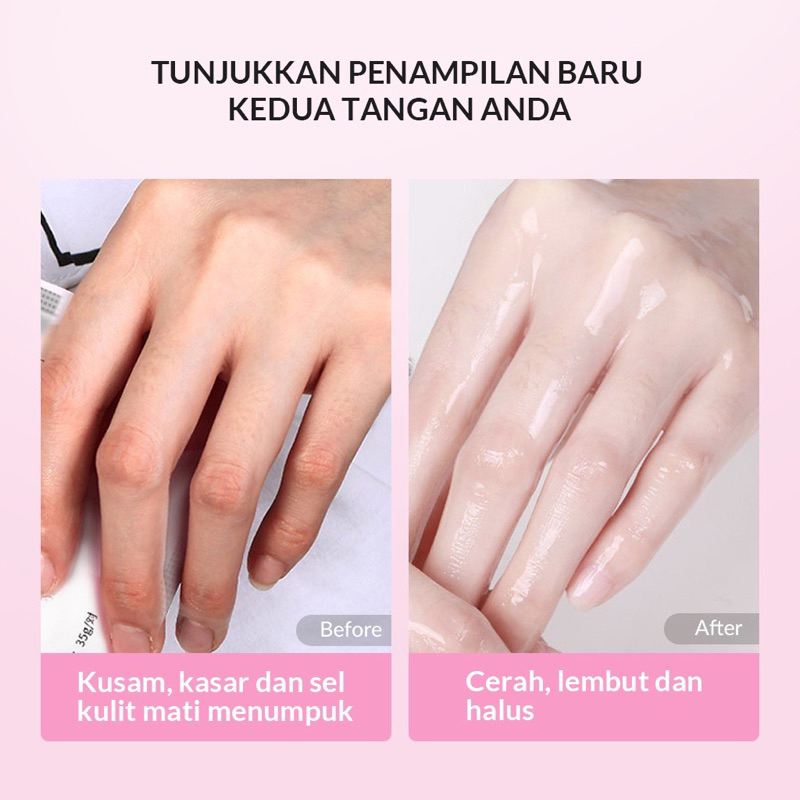 ✨ AKU MURAH ✨Bioaqua Goat Milk Niacinamide Exfoliator Hand Mask 35gr (BPOM)