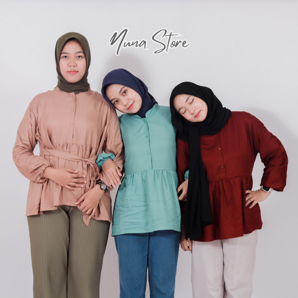 Nuna Store x Kalaya Blouse Wanita Kalaya Blouse Rae Wanita Polos