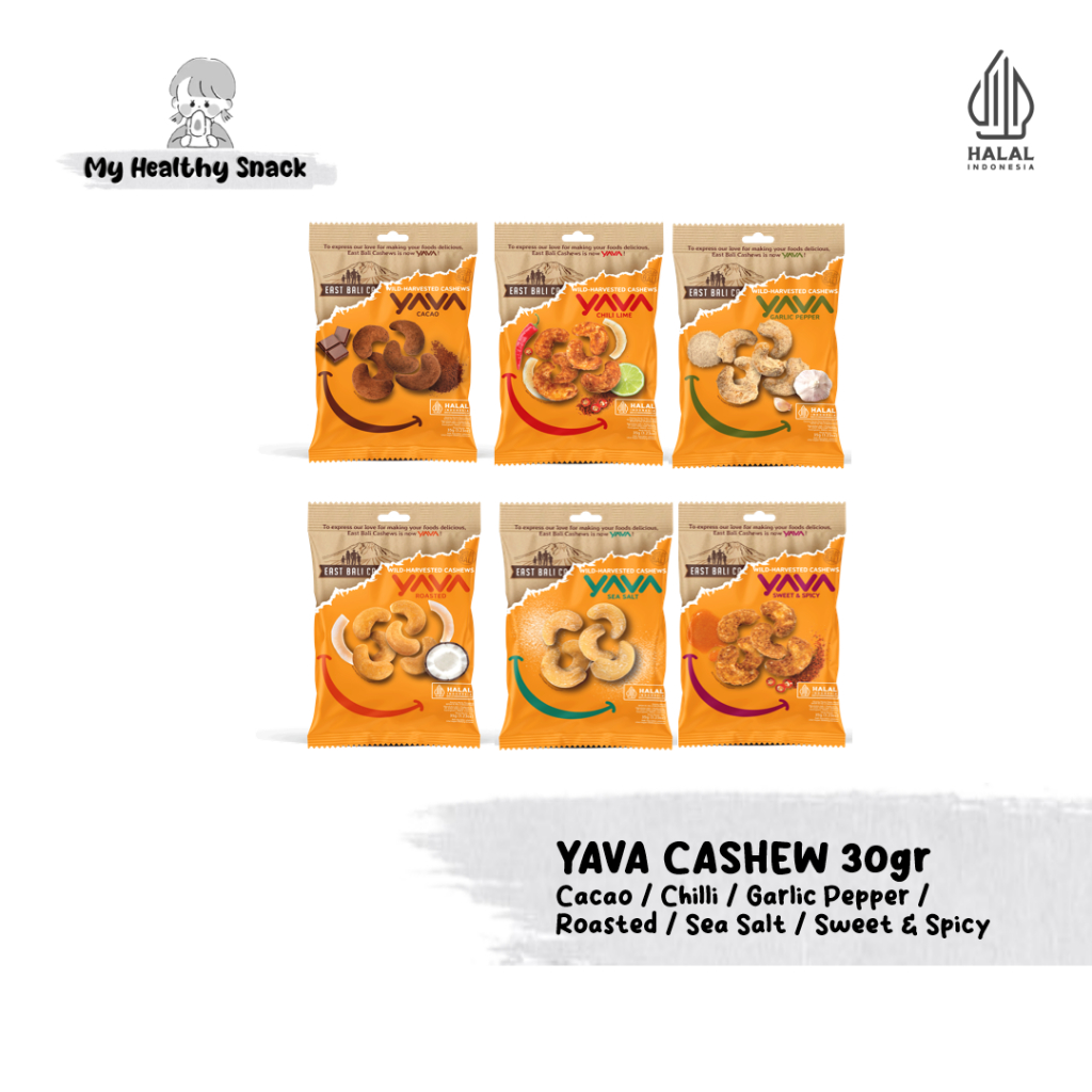 

EAST BALI CASHEW / YAVA Cashew - Kacang Mente / Kacang Mede - 30gr - Camilan Diet - Snack Sehat