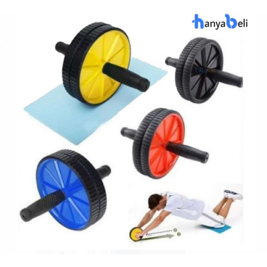 Roda Yoga ABS Double Whell Roller-Alat Fitness Abdominal Wheel