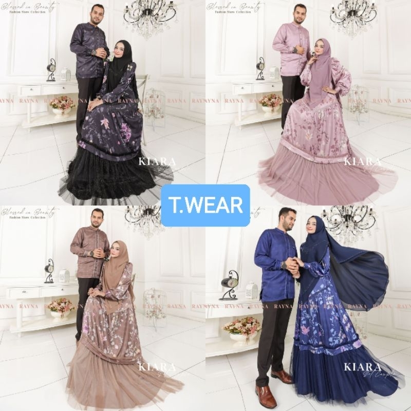 (s) RAYNA KIARA COUPLE Baju Koko Gamis Syari Couple/Sarimbit/Serimbit Ayah dan Ibu Kiara set By Rayn