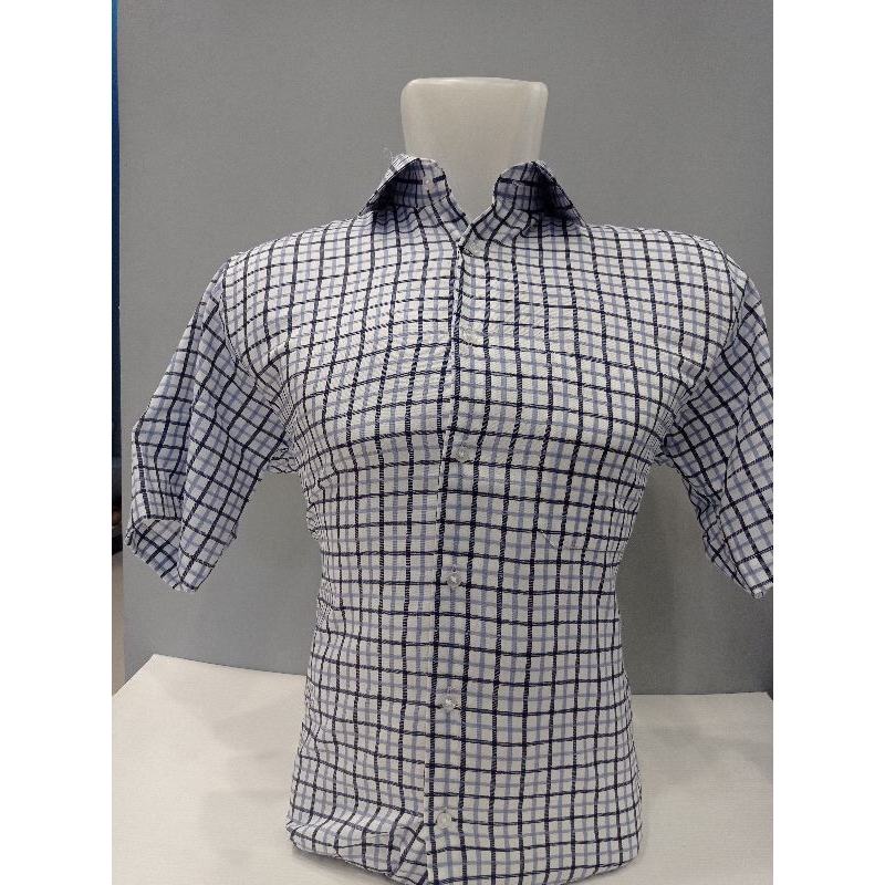 Alisan Kemeja Pendek Motif Kotak Sedang Reguler