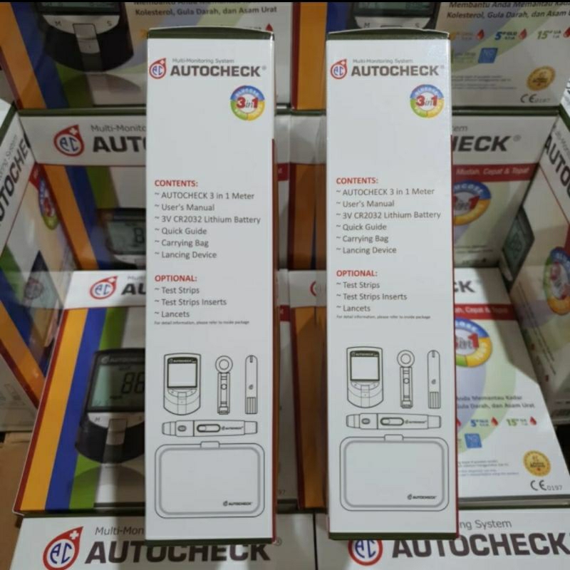 Autocheck 3 in 1 Alat Cek Gula Darah Kolesterol Asam Urat