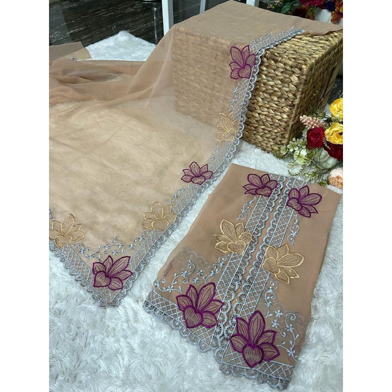 Kain Kebaya Bordir, Kain Bordir, Kain Bali Bordir, Kain Kebaya, Kain Kebaya Lembaran Bordir