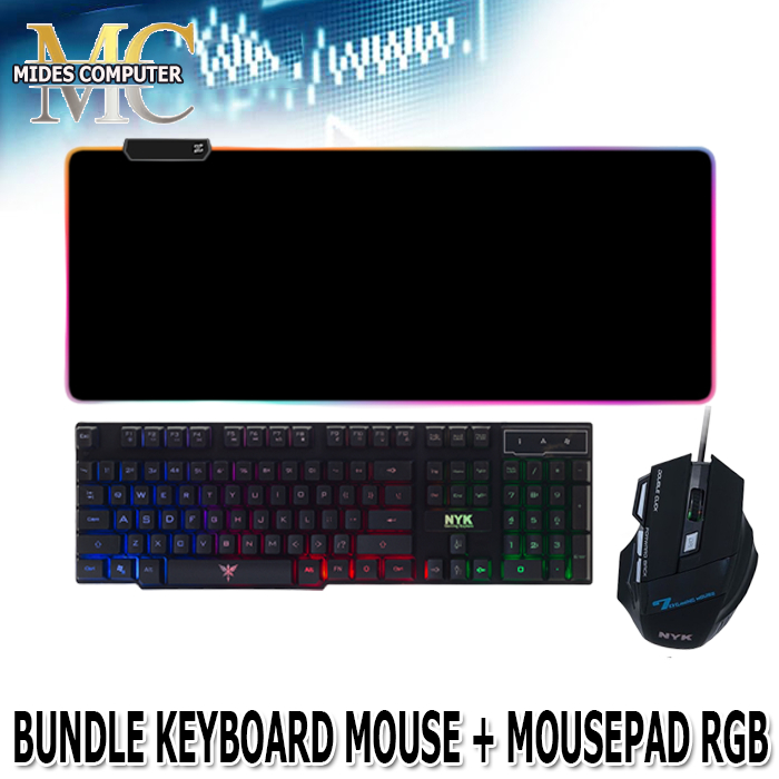 Keyboard Mouse mousepad combo gaming set RGB NYK