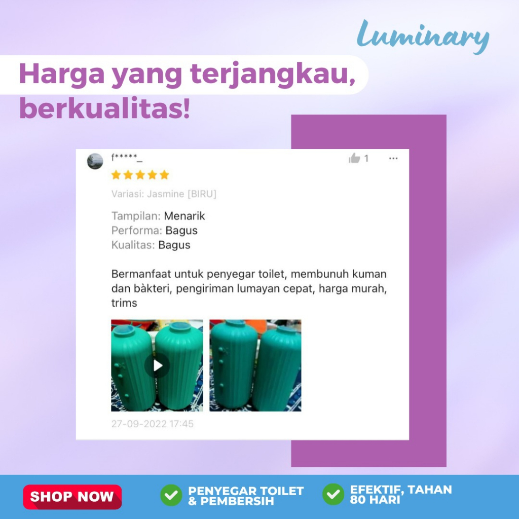 Pembersih Penyegar Pengharum Kloset Kamar mandi  Automatic Cleaner WC Tahan 80hari Deodorant Cleaner Toilet Tank Detergent Capsule Bathroom Perfume Termurah