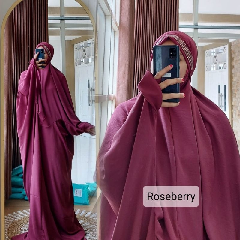 SALE Mukena Terusan crinkle/mukena lesti/mukena hadramaut/mukena terompah/mukena viral/mukena terbar