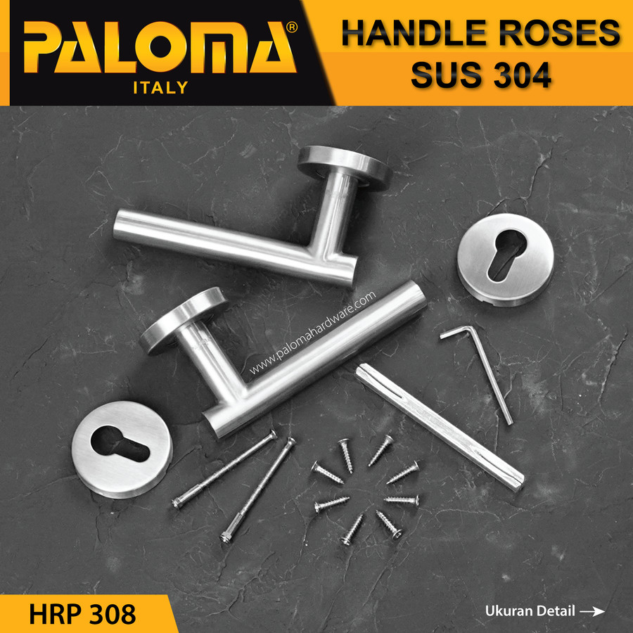 Handle Pintu Roses PALOMA HRP 308 LHT VIDIC SS STAINLESS STEEL