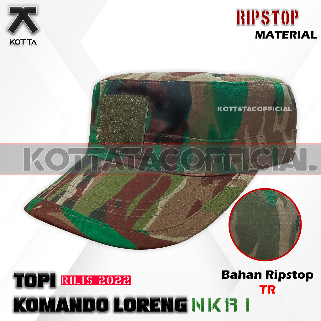 TOPI LORENG NKRI TERBARU - TOPI RIMBA NKRI TERBARU - TOPI PET KOMANDO LORENG KASAD NKRI TERBARU