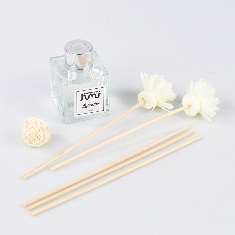 Taffware HUMI Pengharum Ruangan Reed Diffuser with Rattan Sticks 50ml Lavender - DF-100 - No Color