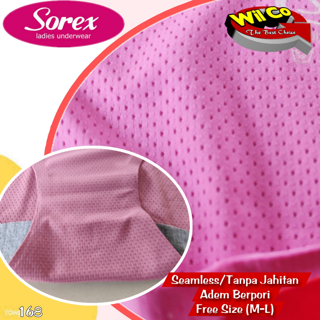 K168 - (Harga Per 1 Potong) CELANA DALAM WANITA PAKAIAN WANITA PAKAIAN DALAM SOREX SAMLESS FREE SIZE