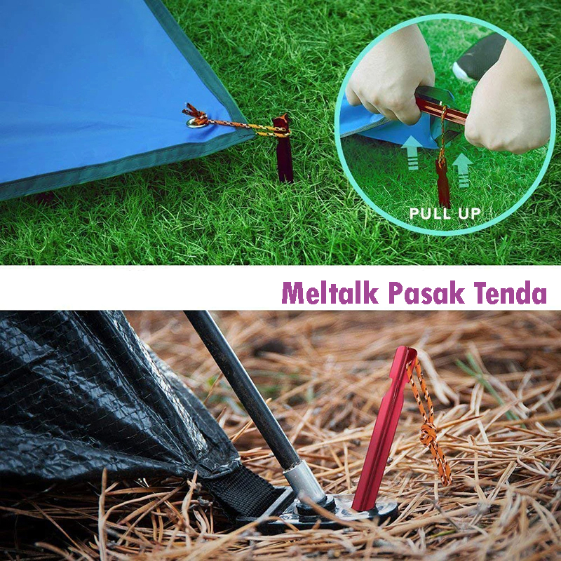 Meltalk Pasak Aluminium Tenda Camping Tent Pegs 1 PCS - Multi-Color