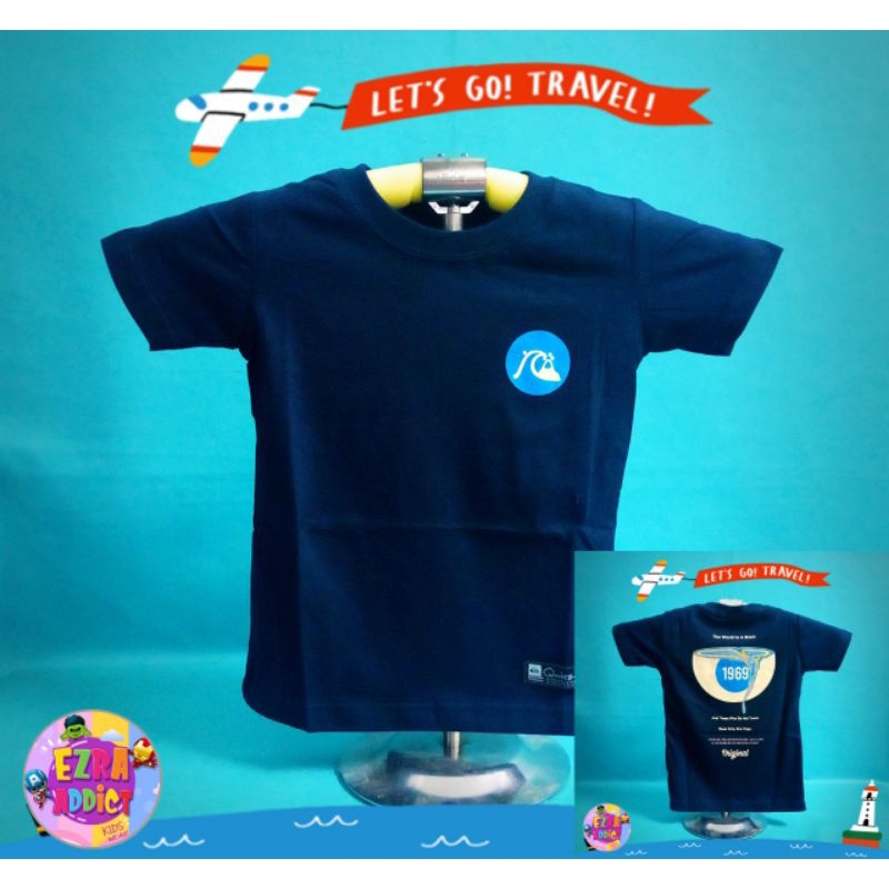 ORIGINAL Surfkids - Umur 1 2 3 4 5 6 7 8 tahun - Baju Distro Anak - Quiksilver Navy - Kaos Distro An