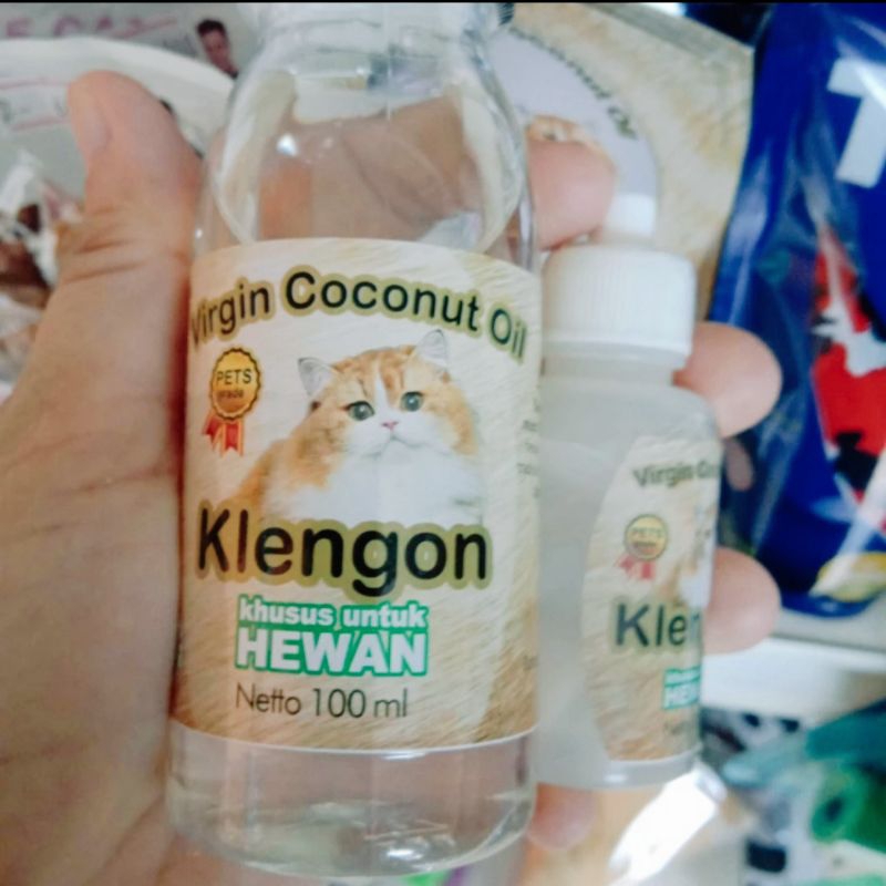 VCO KUCING PAKET PROMO 100 ml + 30 ml | KLENGON VIRGIN COCONUT OIL KUALITAS GRADE A UNTUK OBAT ANTI 