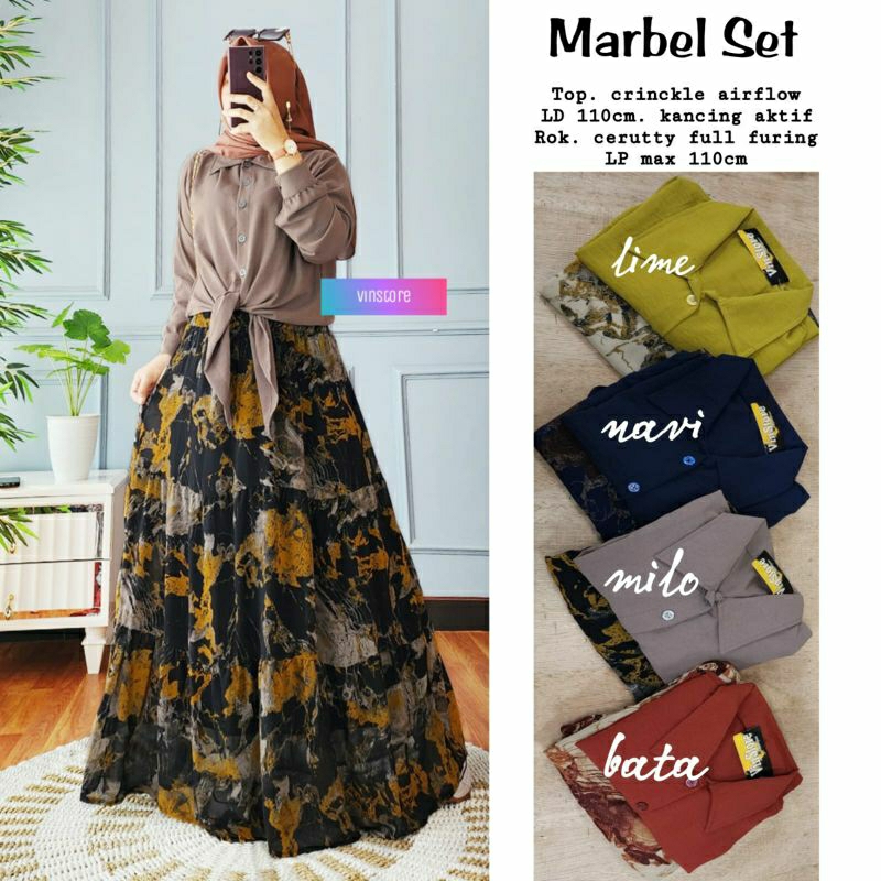 setelan wanita marbel set by vinstore