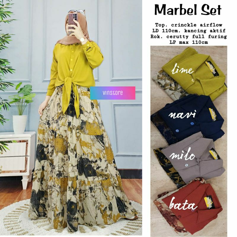 setelan wanita marbel set by vinstore