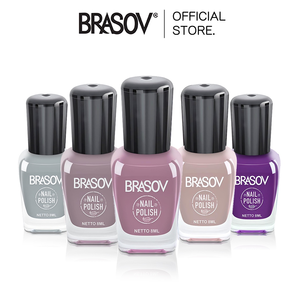 𝘈𝘉𝘎✰ BRASOV NAIL POLISH KUTEK KUKU WARNA NUDE CAT KUKU 8 ML 2035