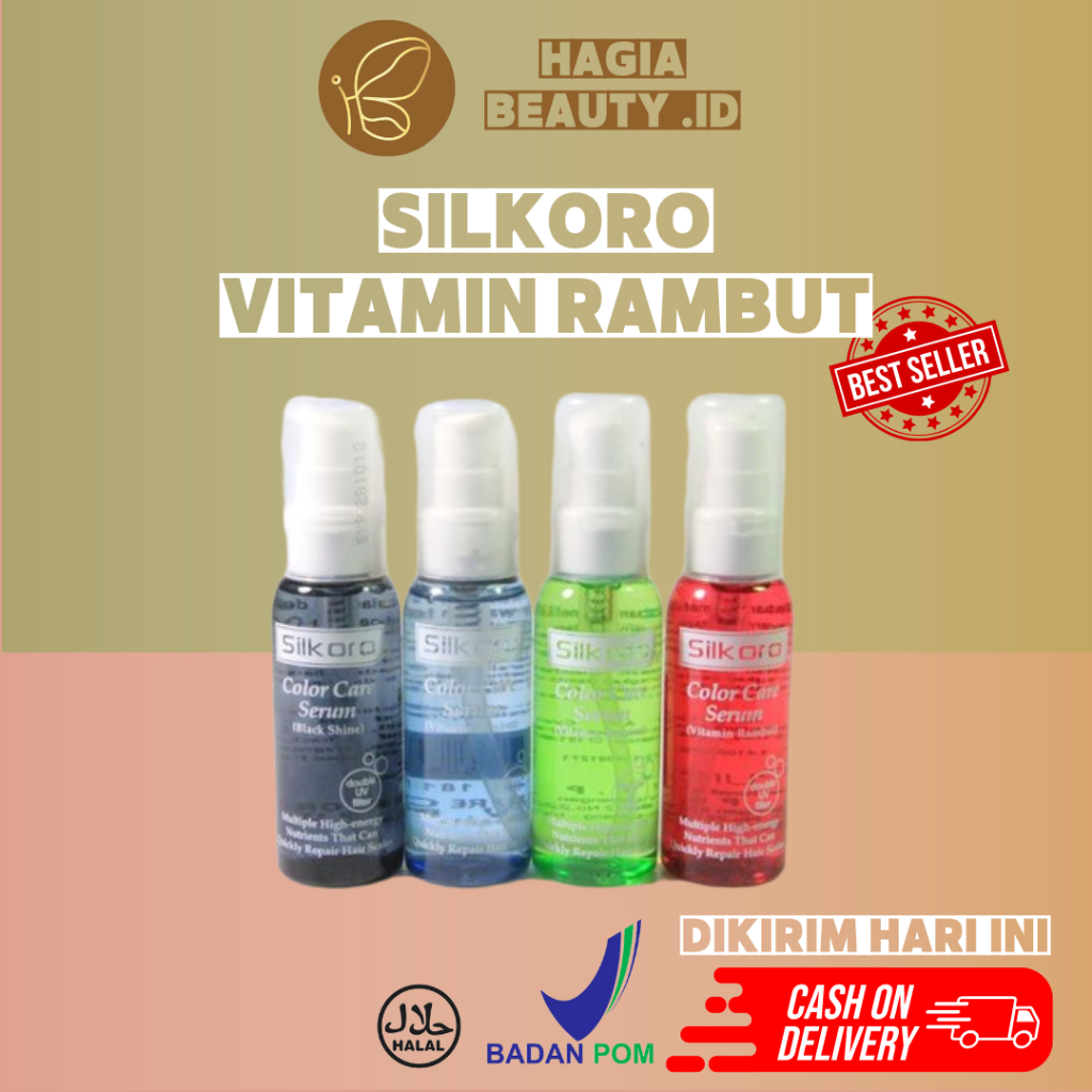 READY STOCK - Silkoro Serum Vitamin Rambut 80ml wangi bikin rambut jadi lembut setelah berenang